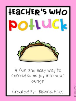 Preview of Teacher's Who Potluck