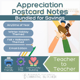 Teacher to Teacher Appreciation Postcard Notes Bundle