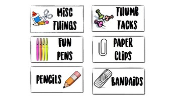 Preview of Teacher toolbox and 3 drawer labels
