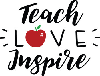 Preview of Teach Love Inspire SVG - Teacher svg - Teach svg - School Svg