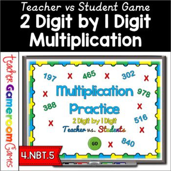 Preview of 2 Digit by 1 Digit Multiplication Powerpoint Game