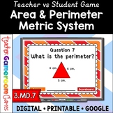 Area and Perimeter Powerpoint Game Metric System