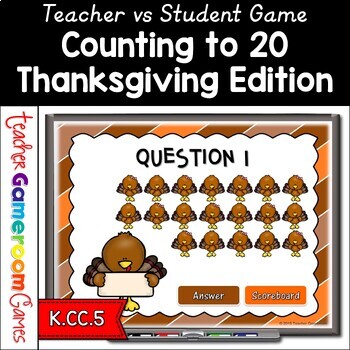Preview of Counting Turkeys Teacher vs. Student Powerpoint Game
