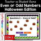 Even or Odd Numbers Jack-O-Lantern Halloween Powerpoint Game