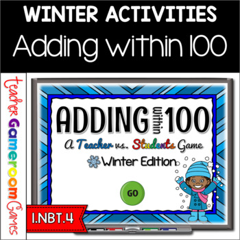 Adding Within 100 Winter Powerpoint Game by Teacher Gameroom