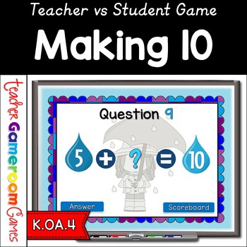 Preview of Making 10 Teacher vs Student Powerpoint Game