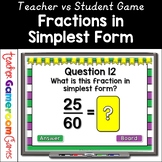 Fractions in Simplest Form Game | Simplifying Fractions Ac