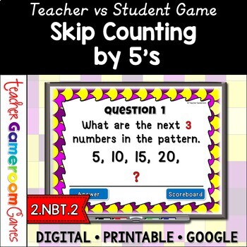 Preview of Skip Counting by 5's Powerpoint Game