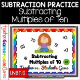 Subtracting Multiples of 10 Teacher vs Student Powerpoint Game