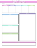 Teacher weekly planner editable customizable  organization