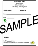 Teacher/Counselor Prescription Pad/4 to a page