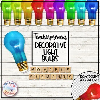 Download Teacherpreneur Mockup Decorative Elements | Light Bulbs | TpT