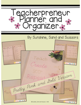 Preview of Teacherpreneur Planner and Organizer (Pretty Pink and Gold Version)