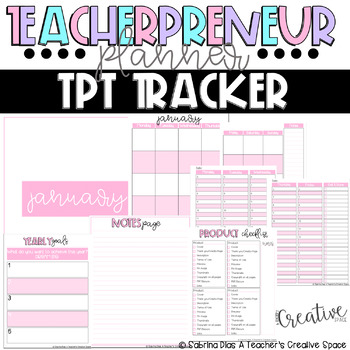 Preview of Teacherpreneur Digital & Printable Planner for Tpt Seller/Bloggers for GoodNotes