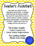 Teacher's Assistant: Promoting Independence in the Classroom