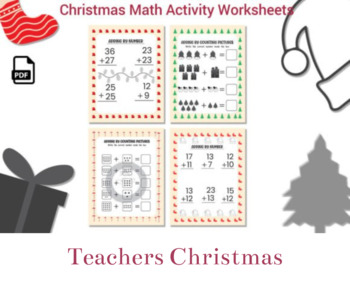 Preview of Teachers Christmas Math Activity for Kids