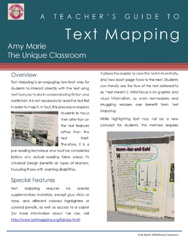 Preview of Teacher's Guide to Text Mapping FREEBIE