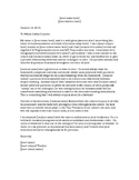 Teachers Letter of Recommendation for student entering college