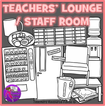 Teachers Lounge Staff  Room  realistic clip art  by 