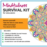 Teachers Mindfulness Summer Survival Kit journal prompts/ 
