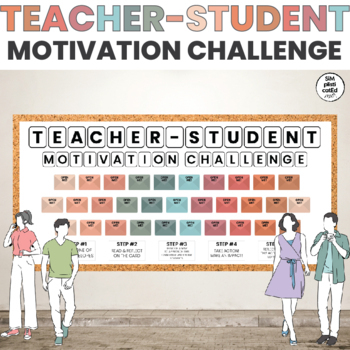 Preview of Teachers Motivation Challenge | Bulletin Board BOHO | Challenges and Quotes