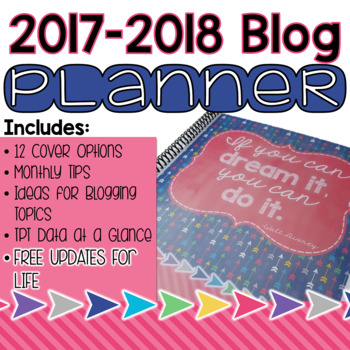 Preview of Teachers Pay Teachers and Blog Planner (2017-2018)