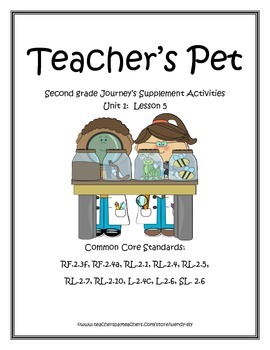 Preview of Teacher's Pet-2nd Grade Journey's Supplement