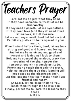 Teachers Prayer by Teacher Teacher Things | TPT