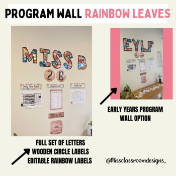 Preview of Teachers Program Wall Display - Rainbow Leaves