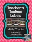 Teacher Toolbox Labels - Bold Chevron - Editable