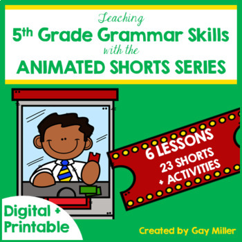 Preview of Teaching 5th Grade Grammar with Animated Shorts