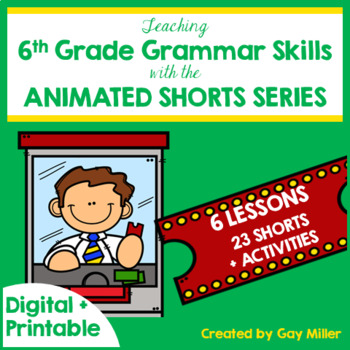 Preview of Teaching 6th Grade Grammar with Animated Shorts