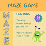 Teaching ABC to children with a maze game