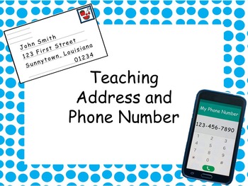 Preview of Teaching Address and Phone Number- Editable!