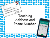 Teaching Address and Phone Number- Editable!