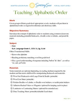Teaching Alphabetic Order 3rd Grade (CCSS Aligned) ABC Order