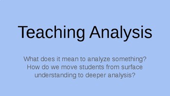 Preview of Teaching Analysis Powerpoint