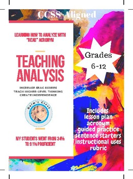 Preview of ANALYSIS: Teaching Through READing