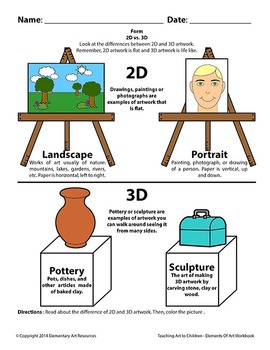 Teaching Art To Children Landscape Vs Portrait 2d And 3d Pottery Sculpture