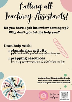 Preview of Teaching Assistant UK - interview support - activity and resources