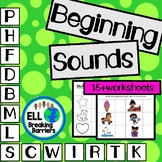 Teaching Beginning Sounds with Pictures, ELL Friendly