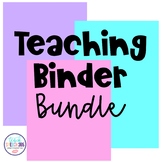 Teaching Binder Bundle (Main Idea, Inferencing, Context Cl