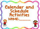Teaching Calendar sklls and Personal Scheduling-Activity Set