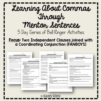 Preview of Teaching Commas Through Mentor Sentences: FANBOYS