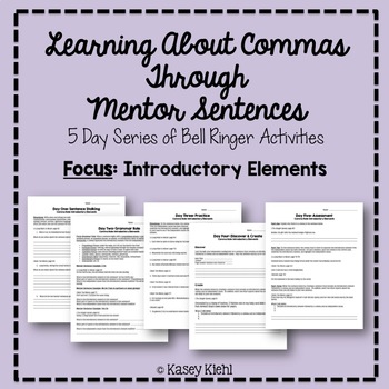 Preview of Teaching Commas Through Mentor Sentences: Introductory Elements