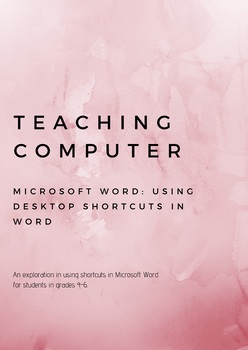 Teaching Computer Keyboard Shortcuts in Microsoft Word by BDW Resources
