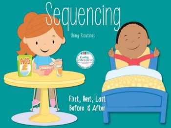 Preview of Teaching Concepts and Sequencing- First, Next, Last, Before and After
