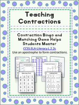 Preview of Teaching Contractions