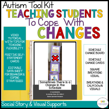 Preview of Self-Regulation Autism Lesson Plans w Social Stories for Schedule Changes