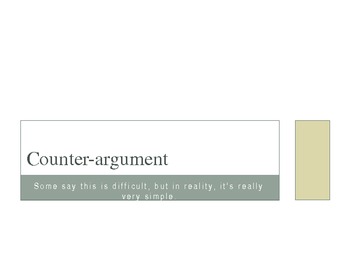 Preview of Teaching Counter-Argument in essays